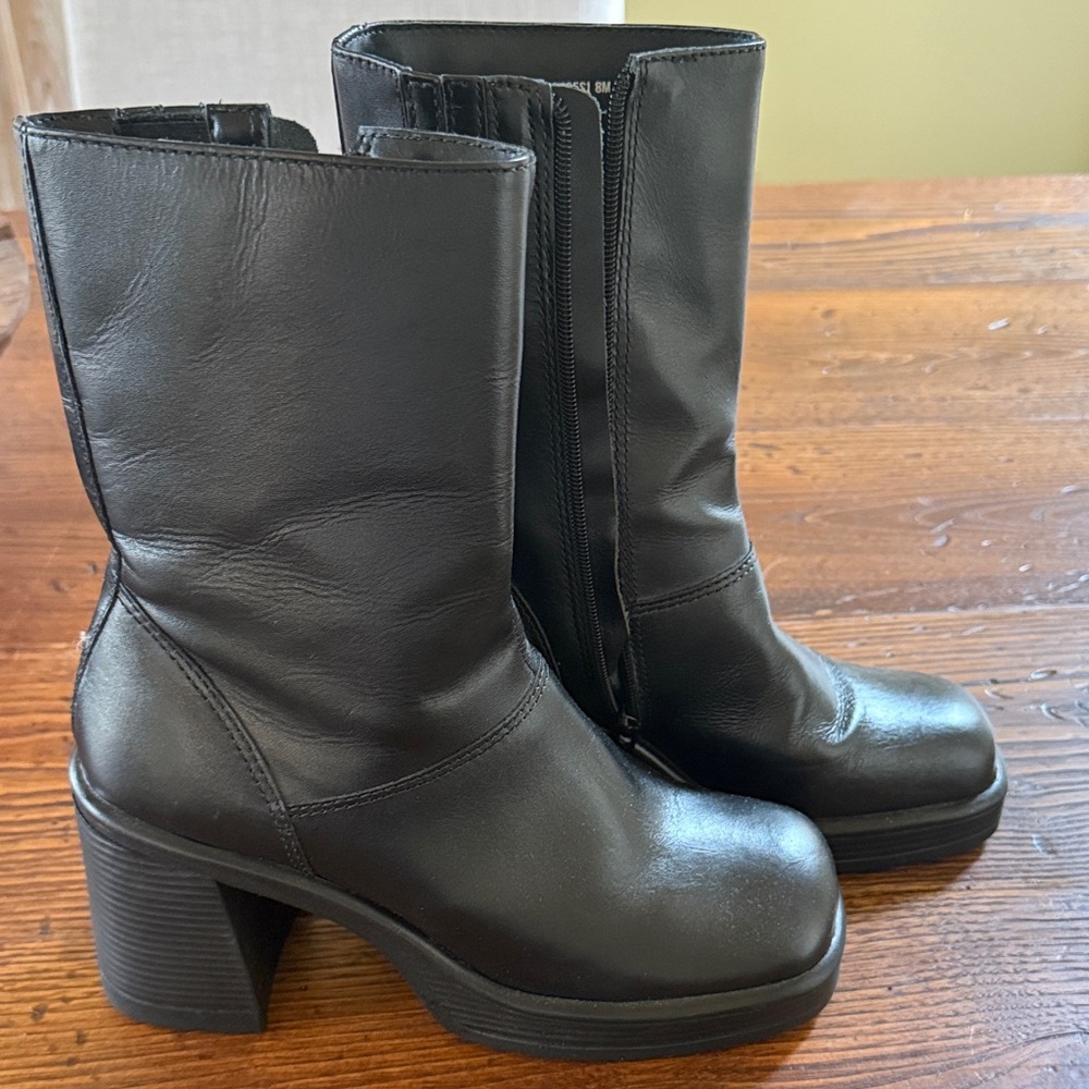 Steve Madden Black Heeled Boots